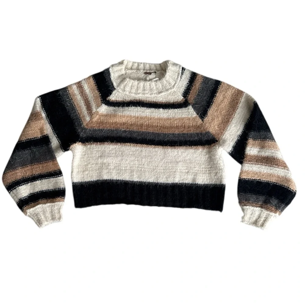 Free People Snow Bird Sweater in Caramel Size Small NWT - Picture 1 of 6